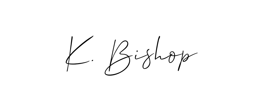 How to make K. Bishop signature? Allison_Script is a professional autograph style. Create handwritten signature for K. Bishop name. K. Bishop signature style 2 images and pictures png