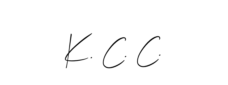 It looks lik you need a new signature style for name K. C. C.. Design unique handwritten (Allison_Script) signature with our free signature maker in just a few clicks. K. C. C. signature style 2 images and pictures png