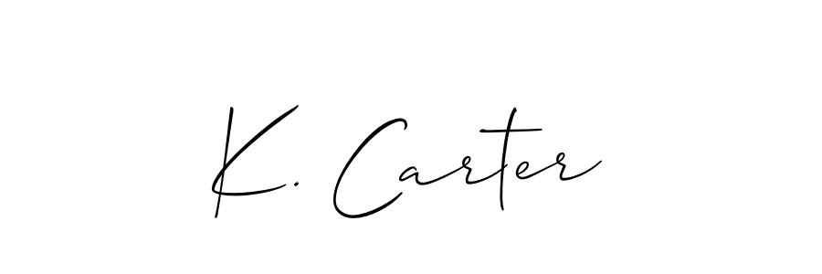 if you are searching for the best signature style for your name K. Carter. so please give up your signature search. here we have designed multiple signature styles  using Allison_Script. K. Carter signature style 2 images and pictures png