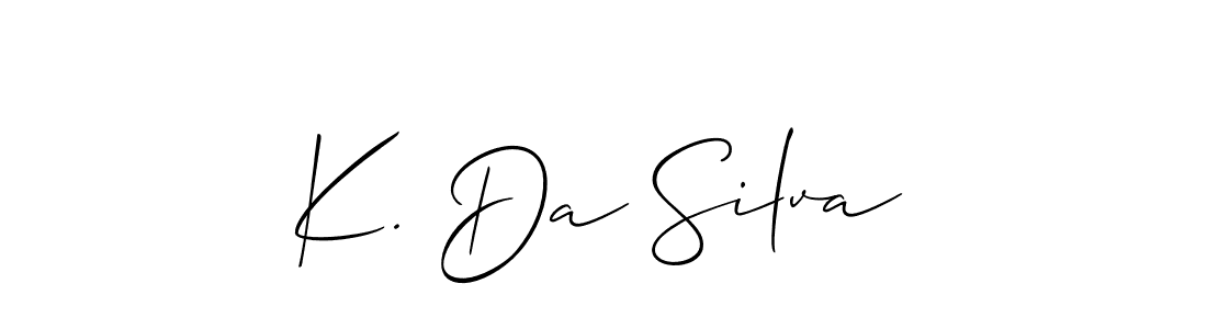 Best and Professional Signature Style for K. Da Silva. Allison_Script Best Signature Style Collection. K. Da Silva signature style 2 images and pictures png