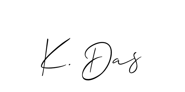 Make a short K. Das signature style. Manage your documents anywhere anytime using Allison_Script. Create and add eSignatures, submit forms, share and send files easily. K. Das signature style 2 images and pictures png