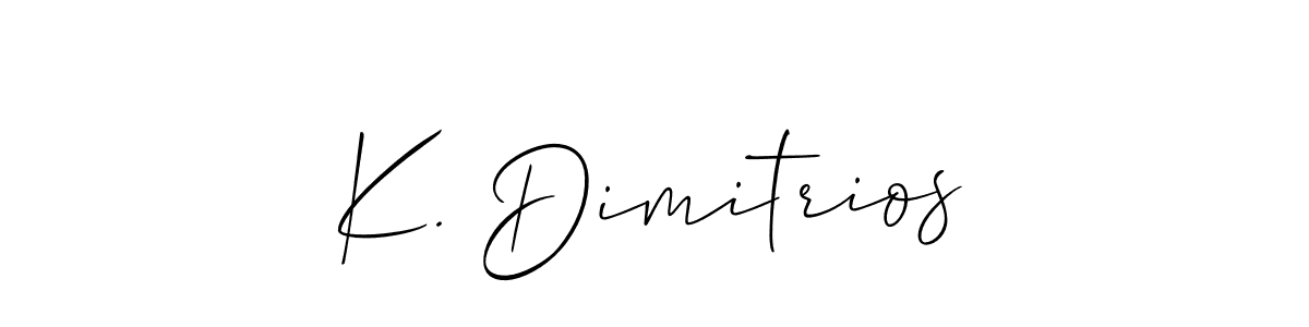 How to Draw K. Dimitrios signature style? Allison_Script is a latest design signature styles for name K. Dimitrios. K. Dimitrios signature style 2 images and pictures png