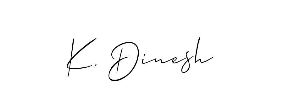 How to make K. Dinesh signature? Allison_Script is a professional autograph style. Create handwritten signature for K. Dinesh name. K. Dinesh signature style 2 images and pictures png