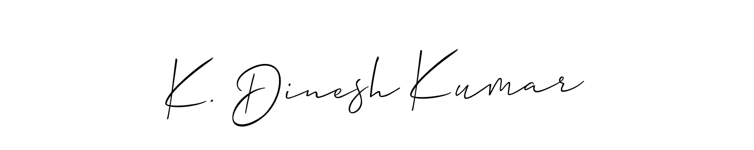 Allison_Script is a professional signature style that is perfect for those who want to add a touch of class to their signature. It is also a great choice for those who want to make their signature more unique. Get K. Dinesh Kumar name to fancy signature for free. K. Dinesh Kumar signature style 2 images and pictures png