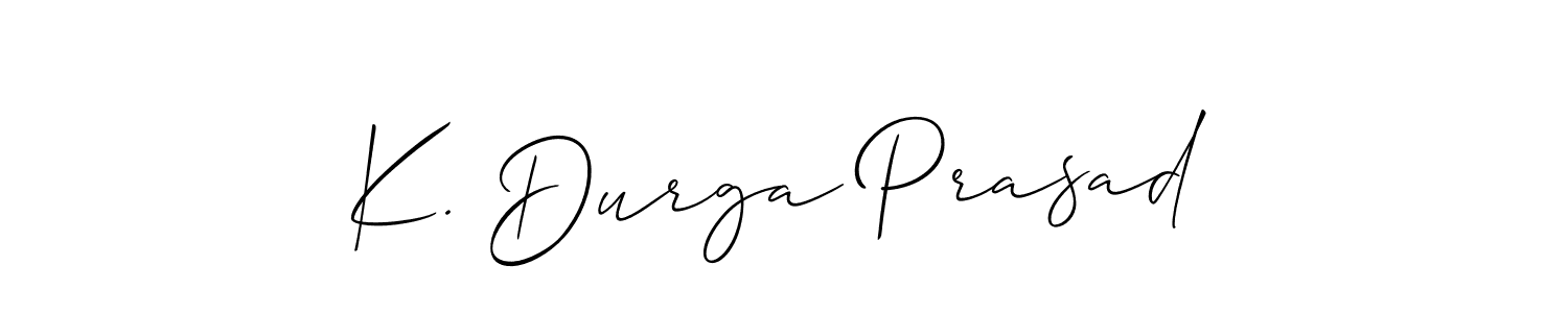 Also we have K. Durga Prasad name is the best signature style. Create professional handwritten signature collection using Allison_Script autograph style. K. Durga Prasad signature style 2 images and pictures png