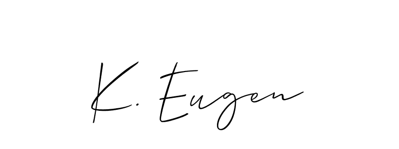 You can use this online signature creator to create a handwritten signature for the name K. Eugen. This is the best online autograph maker. K. Eugen signature style 2 images and pictures png