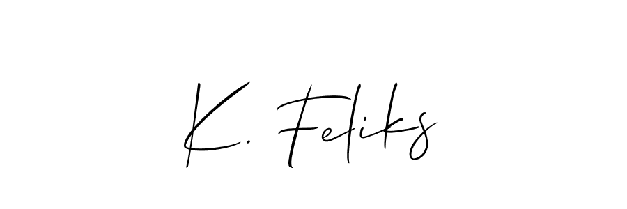 You can use this online signature creator to create a handwritten signature for the name K. Feliks. This is the best online autograph maker. K. Feliks signature style 2 images and pictures png