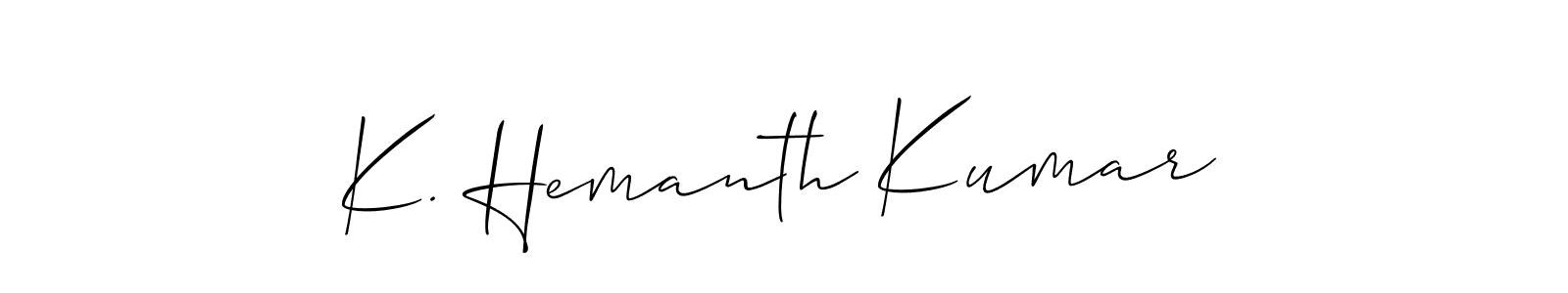 You can use this online signature creator to create a handwritten signature for the name K. Hemanth Kumar. This is the best online autograph maker. K. Hemanth Kumar signature style 2 images and pictures png