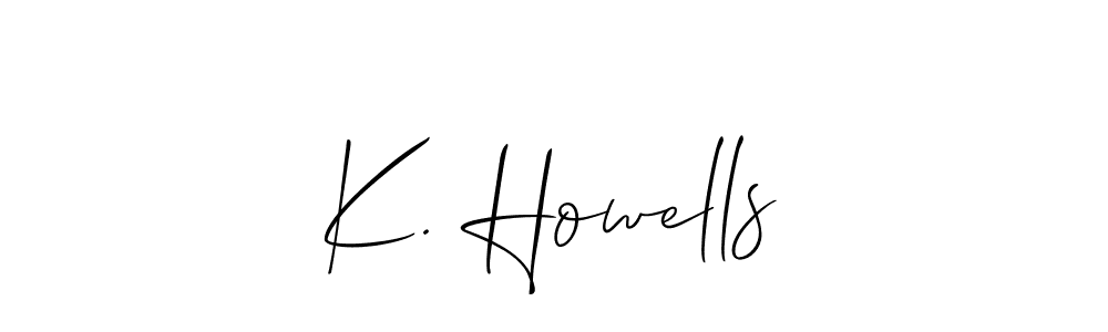 K. Howells stylish signature style. Best Handwritten Sign (Allison_Script) for my name. Handwritten Signature Collection Ideas for my name K. Howells. K. Howells signature style 2 images and pictures png