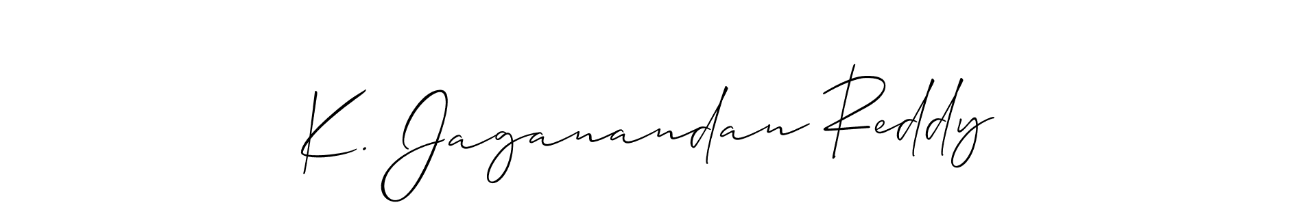 Make a beautiful signature design for name K. Jaganandan Reddy. With this signature (Allison_Script) style, you can create a handwritten signature for free. K. Jaganandan Reddy signature style 2 images and pictures png