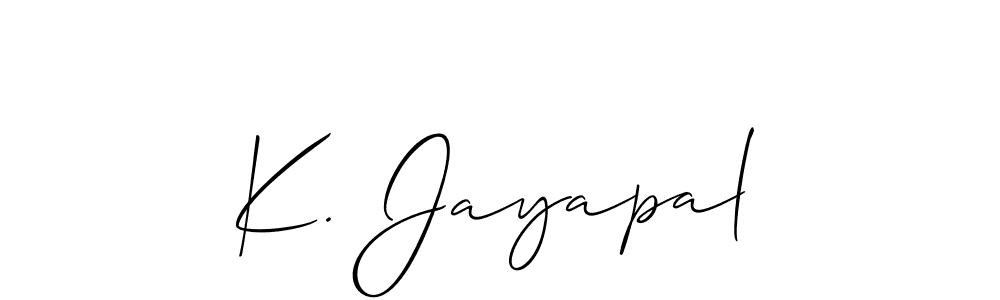 You should practise on your own different ways (Allison_Script) to write your name (K. Jayapal) in signature. don't let someone else do it for you. K. Jayapal signature style 2 images and pictures png