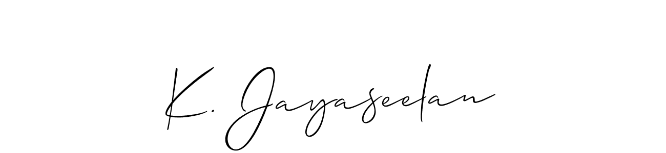 You can use this online signature creator to create a handwritten signature for the name K. Jayaseelan. This is the best online autograph maker. K. Jayaseelan signature style 2 images and pictures png