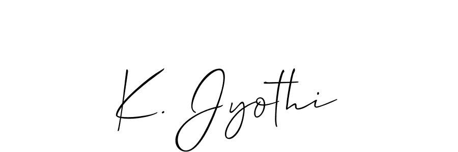 How to Draw K. Jyothi signature style? Allison_Script is a latest design signature styles for name K. Jyothi. K. Jyothi signature style 2 images and pictures png