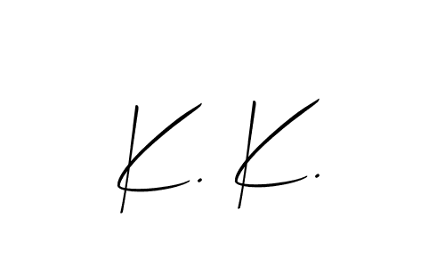 It looks lik you need a new signature style for name K. K.. Design unique handwritten (Allison_Script) signature with our free signature maker in just a few clicks. K. K. signature style 2 images and pictures png