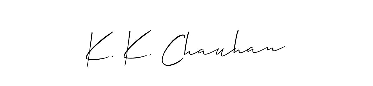 K. K. Chauhan stylish signature style. Best Handwritten Sign (Allison_Script) for my name. Handwritten Signature Collection Ideas for my name K. K. Chauhan. K. K. Chauhan signature style 2 images and pictures png