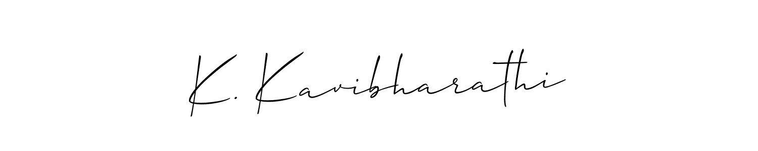 K. Kavibharathi stylish signature style. Best Handwritten Sign (Allison_Script) for my name. Handwritten Signature Collection Ideas for my name K. Kavibharathi. K. Kavibharathi signature style 2 images and pictures png