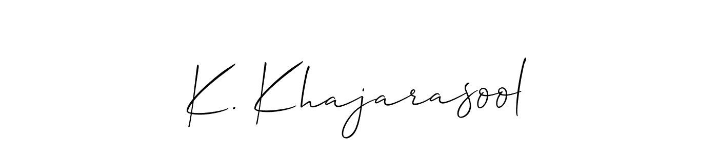 Make a beautiful signature design for name K. Khajarasool. Use this online signature maker to create a handwritten signature for free. K. Khajarasool signature style 2 images and pictures png