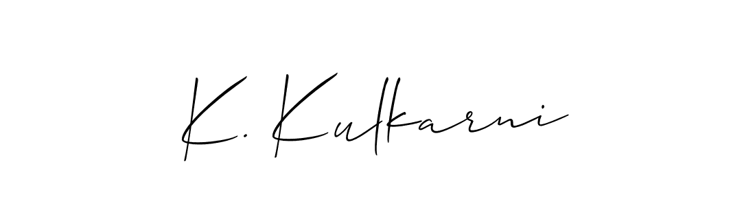 See photos of K. Kulkarni official signature by Spectra . Check more albums & portfolios. Read reviews & check more about Allison_Script font. K. Kulkarni signature style 2 images and pictures png