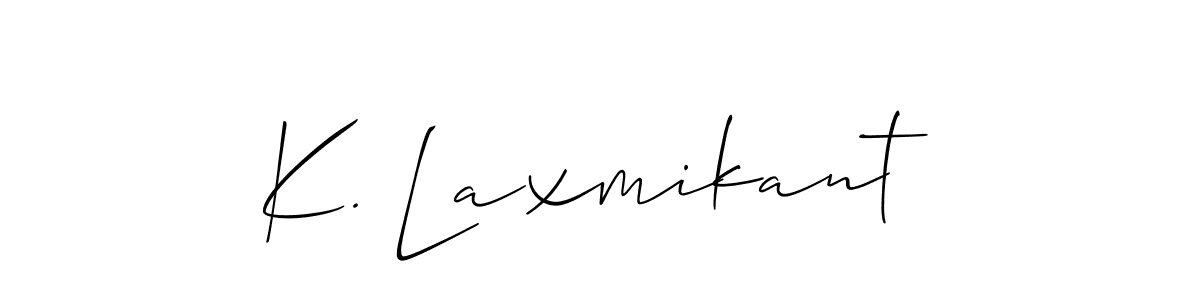 if you are searching for the best signature style for your name K. Laxmikant. so please give up your signature search. here we have designed multiple signature styles  using Allison_Script. K. Laxmikant signature style 2 images and pictures png