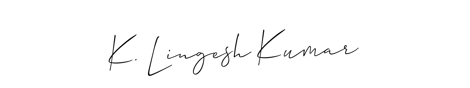 You can use this online signature creator to create a handwritten signature for the name K. Lingesh Kumar. This is the best online autograph maker. K. Lingesh Kumar signature style 2 images and pictures png