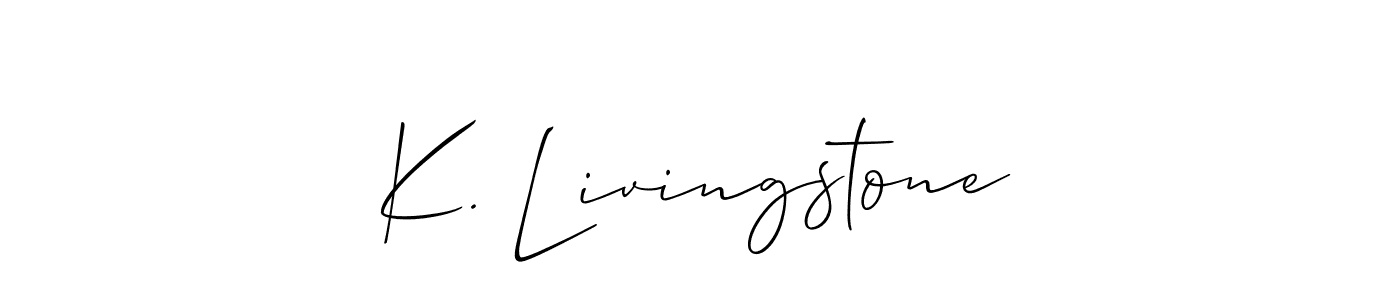 Once you've used our free online signature maker to create your best signature Allison_Script style, it's time to enjoy all of the benefits that K. Livingstone name signing documents. K. Livingstone signature style 2 images and pictures png