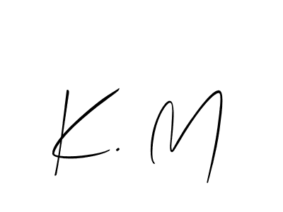 How to make K. M signature? Allison_Script is a professional autograph style. Create handwritten signature for K. M name. K. M signature style 2 images and pictures png