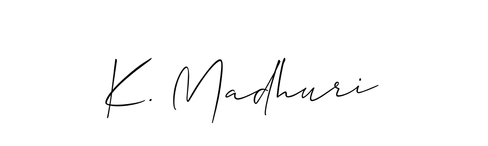 Once you've used our free online signature maker to create your best signature Allison_Script style, it's time to enjoy all of the benefits that K. Madhuri name signing documents. K. Madhuri signature style 2 images and pictures png