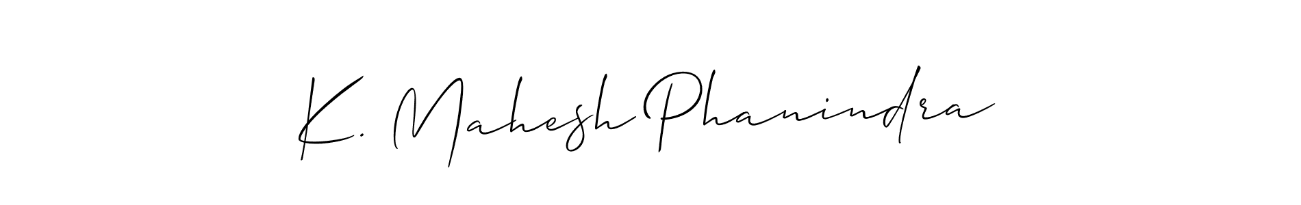 You should practise on your own different ways (Allison_Script) to write your name (K. Mahesh Phanindra) in signature. don't let someone else do it for you. K. Mahesh Phanindra signature style 2 images and pictures png