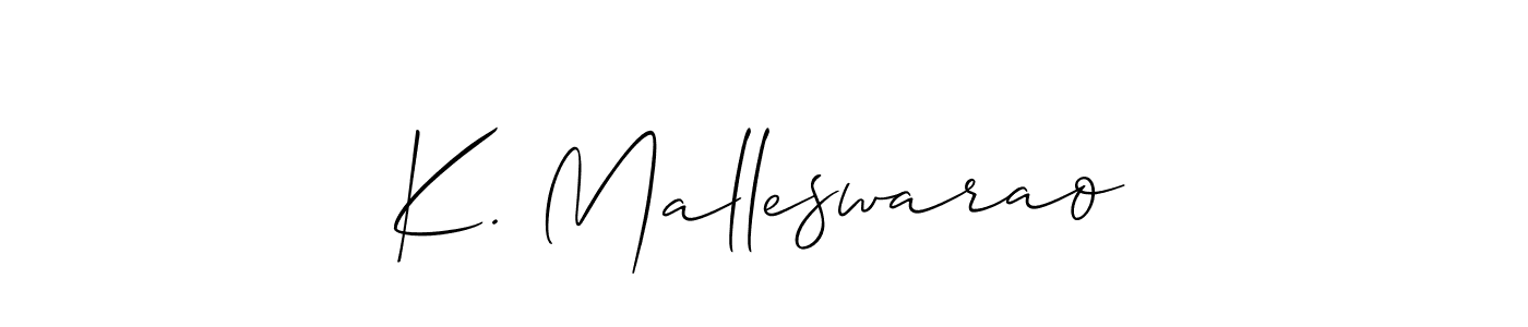 Allison_Script is a professional signature style that is perfect for those who want to add a touch of class to their signature. It is also a great choice for those who want to make their signature more unique. Get K. Malleswarao name to fancy signature for free. K. Malleswarao signature style 2 images and pictures png