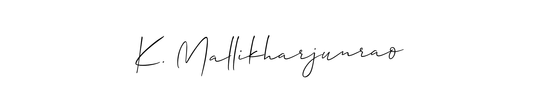 Use a signature maker to create a handwritten signature online. With this signature software, you can design (Allison_Script) your own signature for name K. Mallikharjunrao. K. Mallikharjunrao signature style 2 images and pictures png