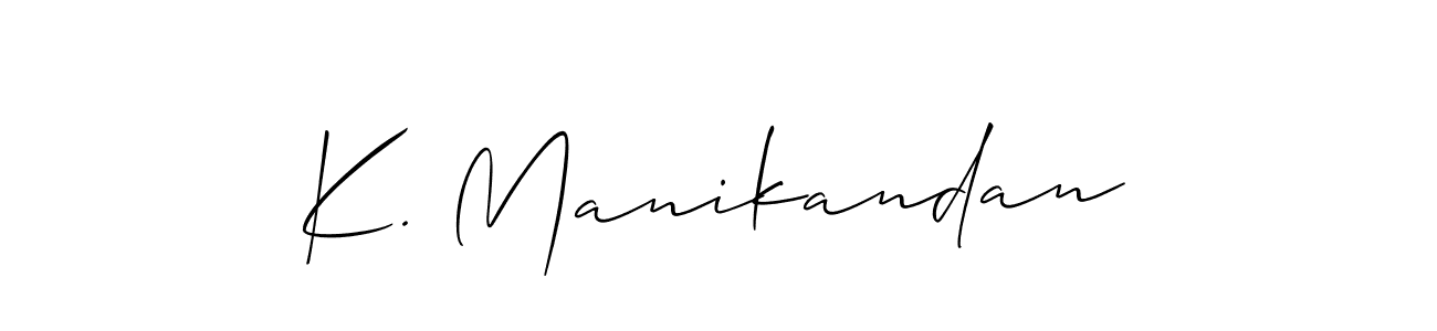 Best and Professional Signature Style for K. Manikandan. Allison_Script Best Signature Style Collection. K. Manikandan signature style 2 images and pictures png