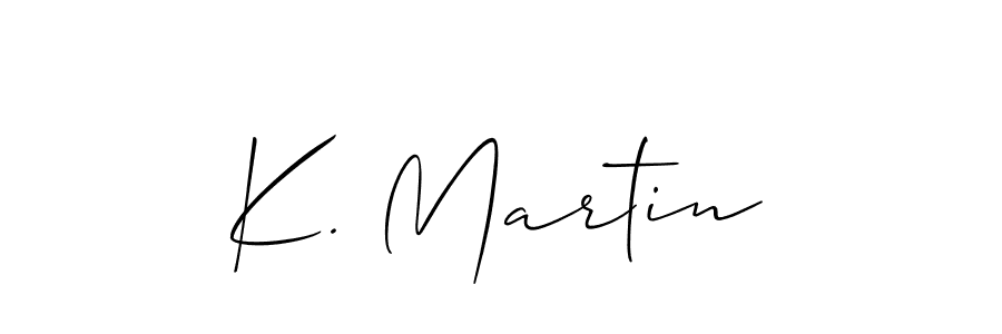 You should practise on your own different ways (Allison_Script) to write your name (K. Martin) in signature. don't let someone else do it for you. K. Martin signature style 2 images and pictures png