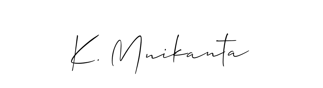 Make a beautiful signature design for name K. Mnikanta. Use this online signature maker to create a handwritten signature for free. K. Mnikanta signature style 2 images and pictures png