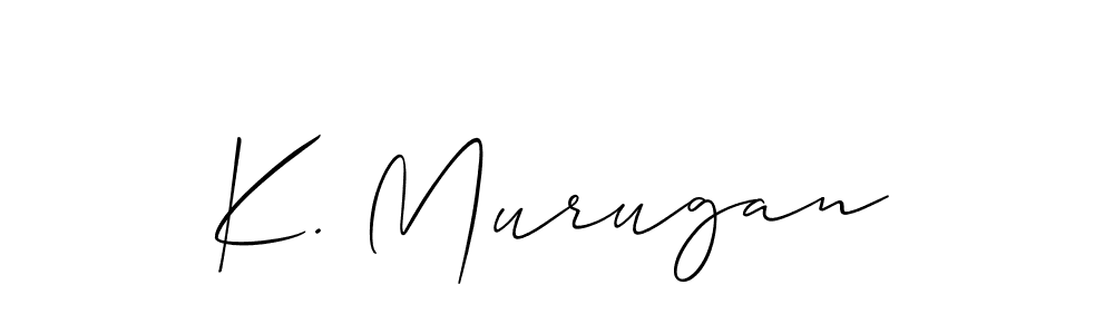 Make a beautiful signature design for name K. Murugan. With this signature (Allison_Script) style, you can create a handwritten signature for free. K. Murugan signature style 2 images and pictures png