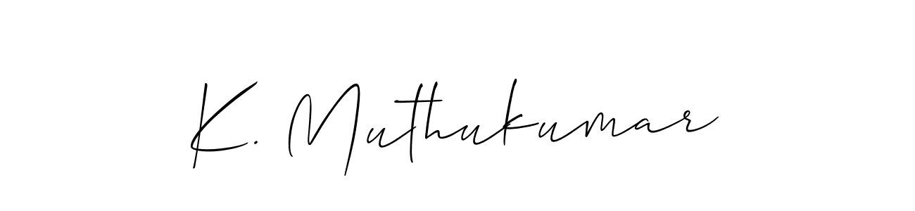 Make a short K. Muthukumar signature style. Manage your documents anywhere anytime using Allison_Script. Create and add eSignatures, submit forms, share and send files easily. K. Muthukumar signature style 2 images and pictures png