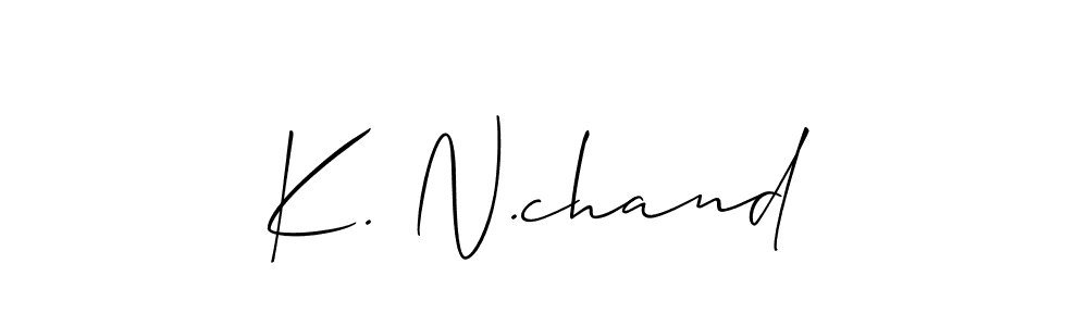 How to make K. N.chand signature? Allison_Script is a professional autograph style. Create handwritten signature for K. N.chand name. K. N.chand signature style 2 images and pictures png