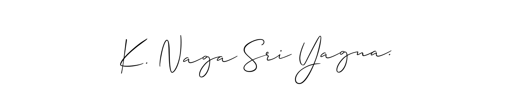 Make a beautiful signature design for name K. Naga Sri Yagna.. Use this online signature maker to create a handwritten signature for free. K. Naga Sri Yagna. signature style 2 images and pictures png