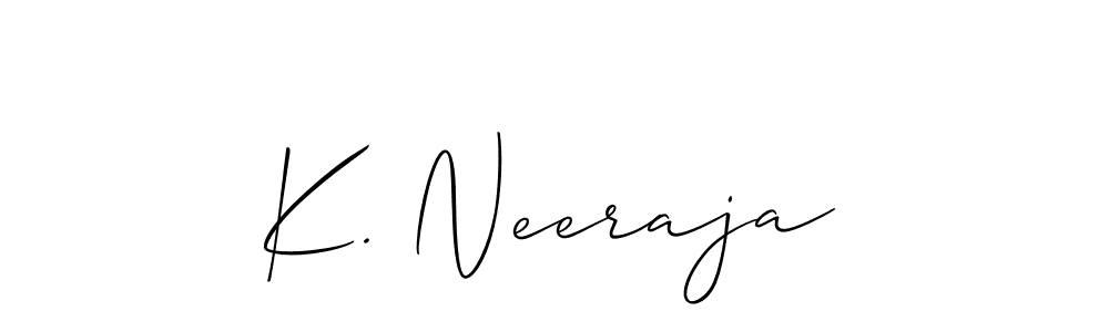 Also we have K. Neeraja name is the best signature style. Create professional handwritten signature collection using Allison_Script autograph style. K. Neeraja signature style 2 images and pictures png