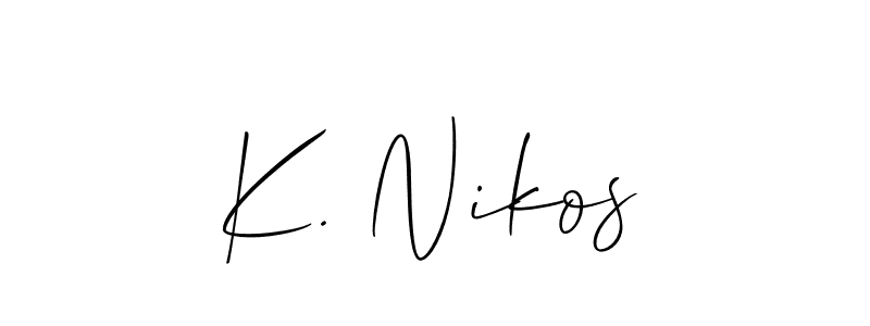 You can use this online signature creator to create a handwritten signature for the name K. Nikos. This is the best online autograph maker. K. Nikos signature style 2 images and pictures png