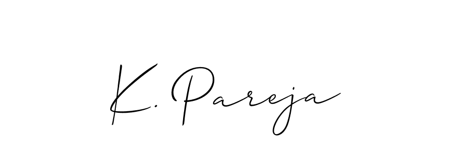 Best and Professional Signature Style for K. Pareja. Allison_Script Best Signature Style Collection. K. Pareja signature style 2 images and pictures png