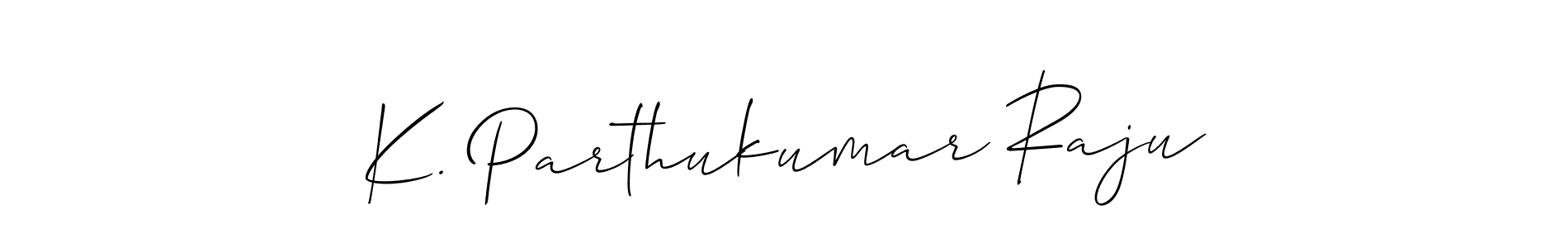 How to make K. Parthukumar Raju name signature. Use Allison_Script style for creating short signs online. This is the latest handwritten sign. K. Parthukumar Raju signature style 2 images and pictures png