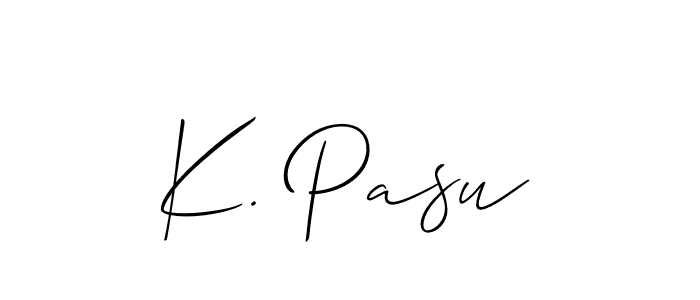 K. Pasu stylish signature style. Best Handwritten Sign (Allison_Script) for my name. Handwritten Signature Collection Ideas for my name K. Pasu. K. Pasu signature style 2 images and pictures png