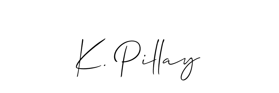 How to make K. Pillay signature? Allison_Script is a professional autograph style. Create handwritten signature for K. Pillay name. K. Pillay signature style 2 images and pictures png