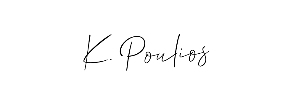 K. Poulios stylish signature style. Best Handwritten Sign (Allison_Script) for my name. Handwritten Signature Collection Ideas for my name K. Poulios. K. Poulios signature style 2 images and pictures png