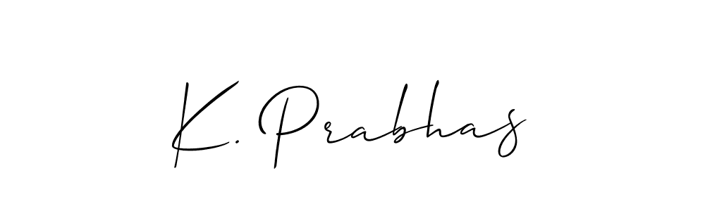 Create a beautiful signature design for name K. Prabhas. With this signature (Allison_Script) fonts, you can make a handwritten signature for free. K. Prabhas signature style 2 images and pictures png