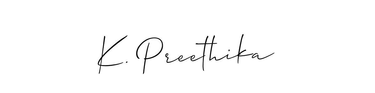 Make a beautiful signature design for name K. Preethika. Use this online signature maker to create a handwritten signature for free. K. Preethika signature style 2 images and pictures png