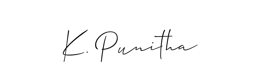 How to Draw K. Punitha signature style? Allison_Script is a latest design signature styles for name K. Punitha. K. Punitha signature style 2 images and pictures png
