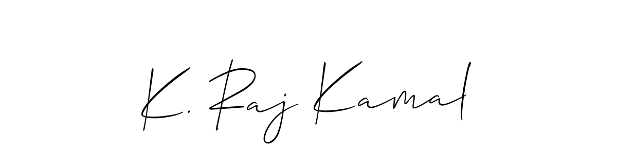 Allison_Script is a professional signature style that is perfect for those who want to add a touch of class to their signature. It is also a great choice for those who want to make their signature more unique. Get K. Raj Kamal name to fancy signature for free. K. Raj Kamal signature style 2 images and pictures png