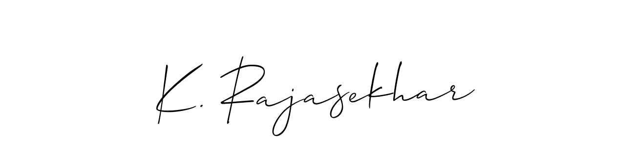 It looks lik you need a new signature style for name K. Rajasekhar. Design unique handwritten (Allison_Script) signature with our free signature maker in just a few clicks. K. Rajasekhar signature style 2 images and pictures png