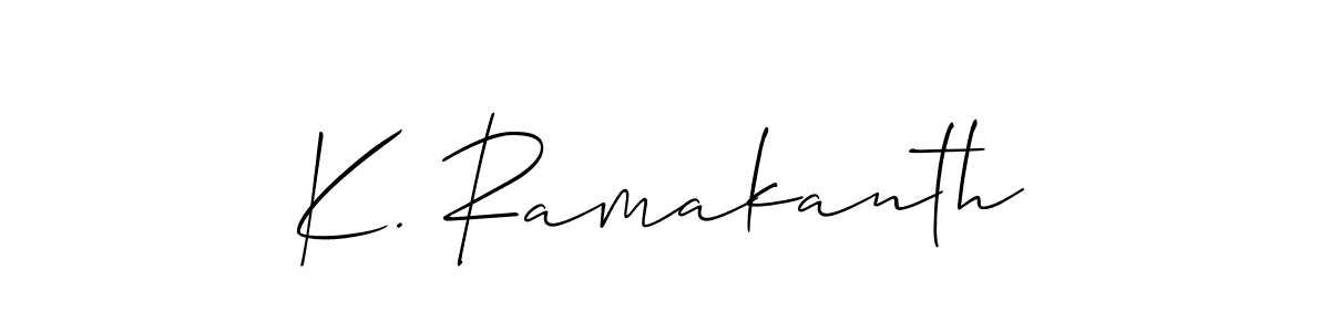 Best and Professional Signature Style for K. Ramakanth. Allison_Script Best Signature Style Collection. K. Ramakanth signature style 2 images and pictures png